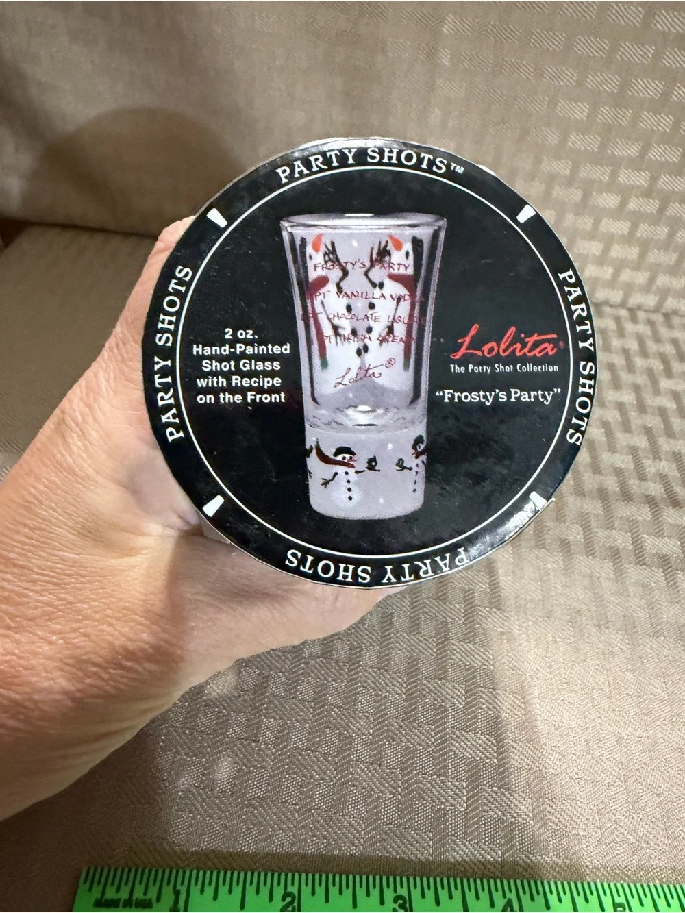 Lolita Snowman shot glass